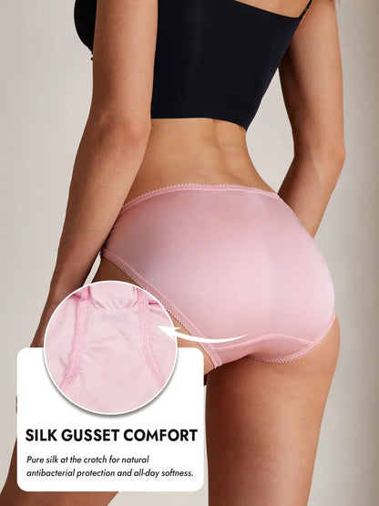 100% Mulberry Silk Bikini Panty with Bow Detail