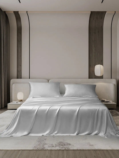 22Momme 3Pcs Silk Set Flat Sheet+2x Pillowcases