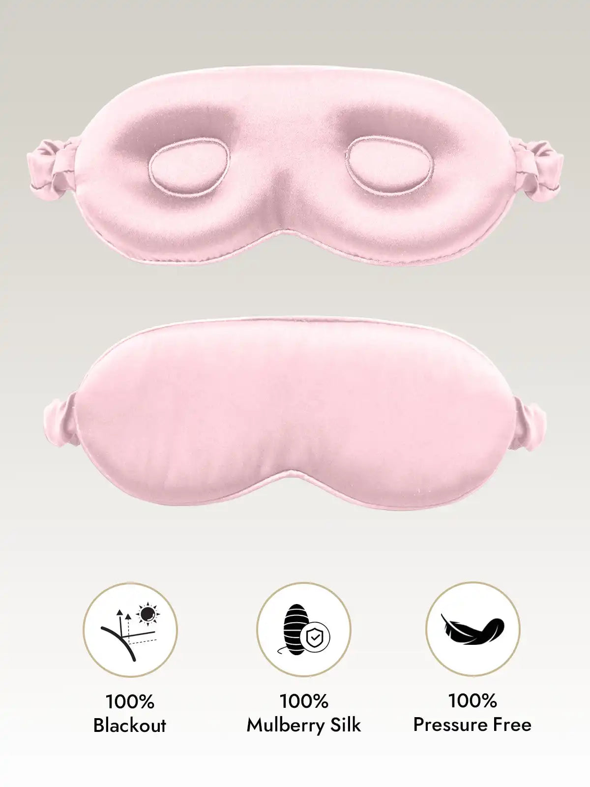 Clearance - 100% Mulberry Silk Eye Mask With Elastic Band
