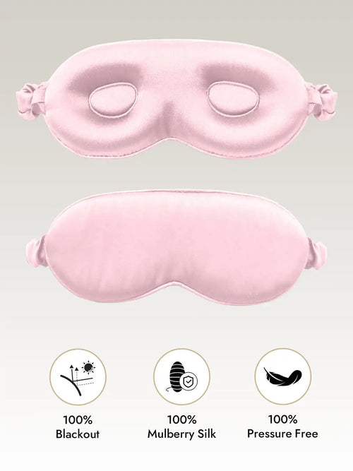 Clearance - 100% Mulberry Silk Eye Mask With Elastic Band