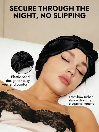100% Mulberry Silk Night Turban Bonnet