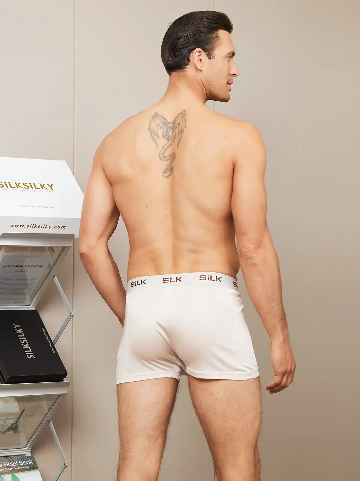 Men‘s Ultra Soft Comfy 100% Mulberry Silk Boxer Underwear