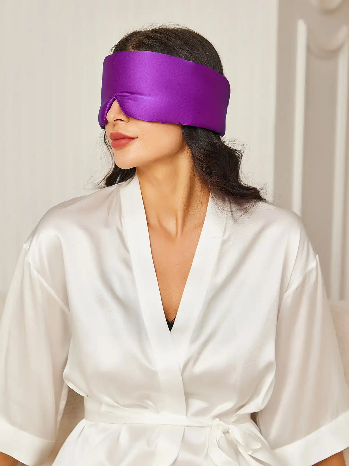 100% Mulberry Silk One Piece Silk Sleep Eye Mask With Velcro