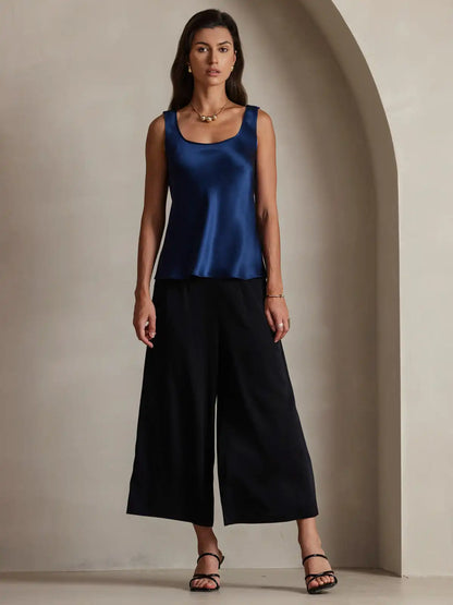 Women's 19Momme Silk Sleeveless U Neck Tank Top