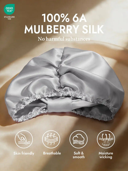 100% Mulberry Silk Night Turban Bonnet