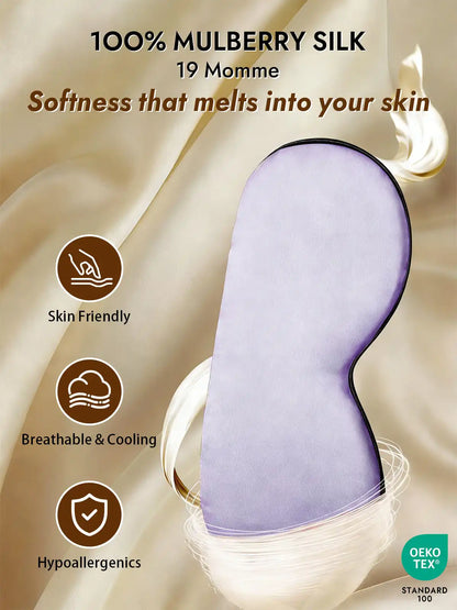 100% Mulberry Silk Elastic Band Sleep Eye Mask