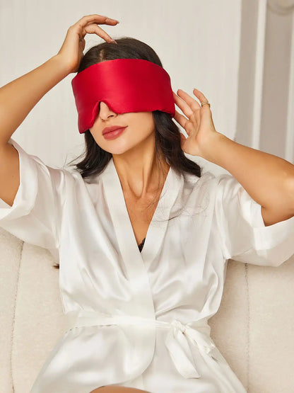 100% Mulberry Silk One Piece Silk Sleep Eye Mask With Velcro