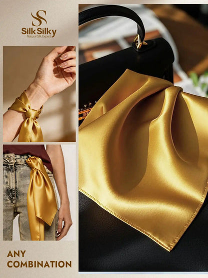 100% Mulberry Silk Square Scarf 53x53cm/21