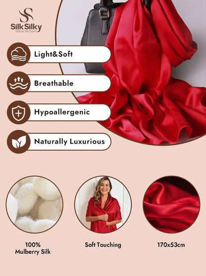 100% Mulberry Silk Long Scarf/Shawl 170x53cm
