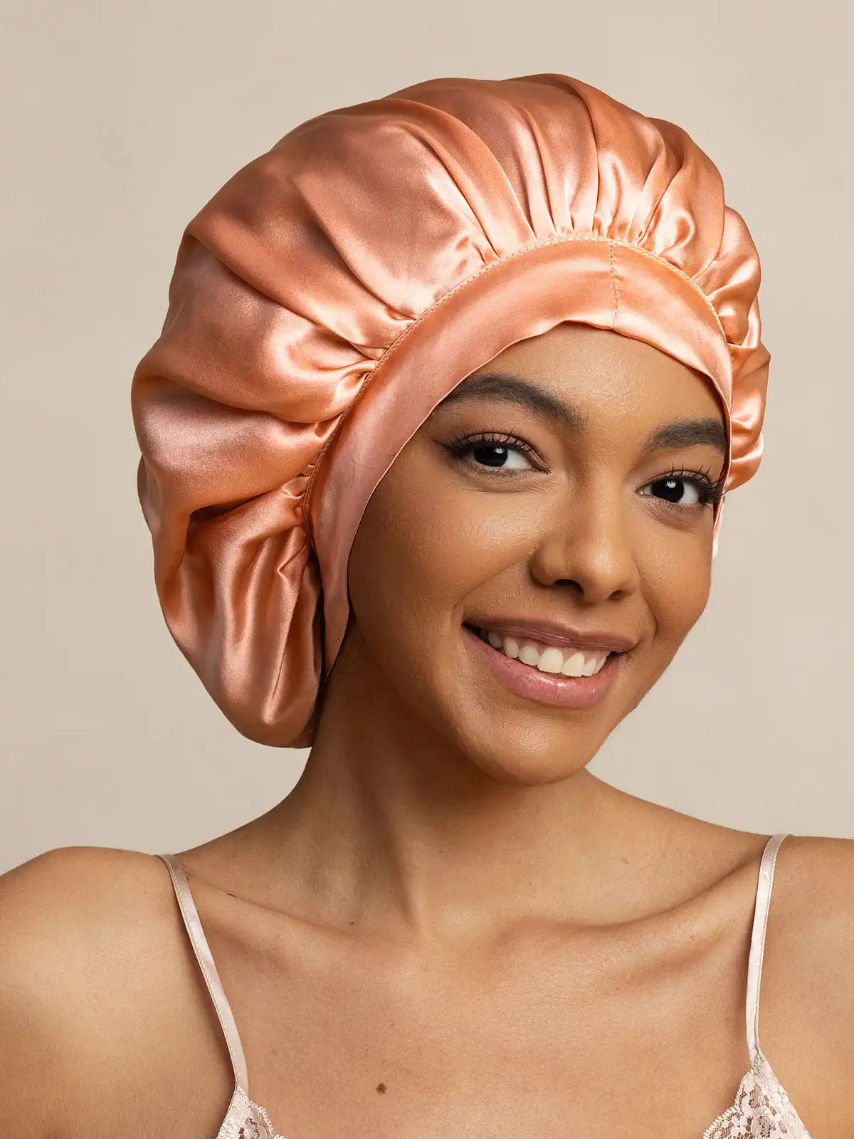 100% Mulberry Silk Elegant Bonnet with Long Ribbons