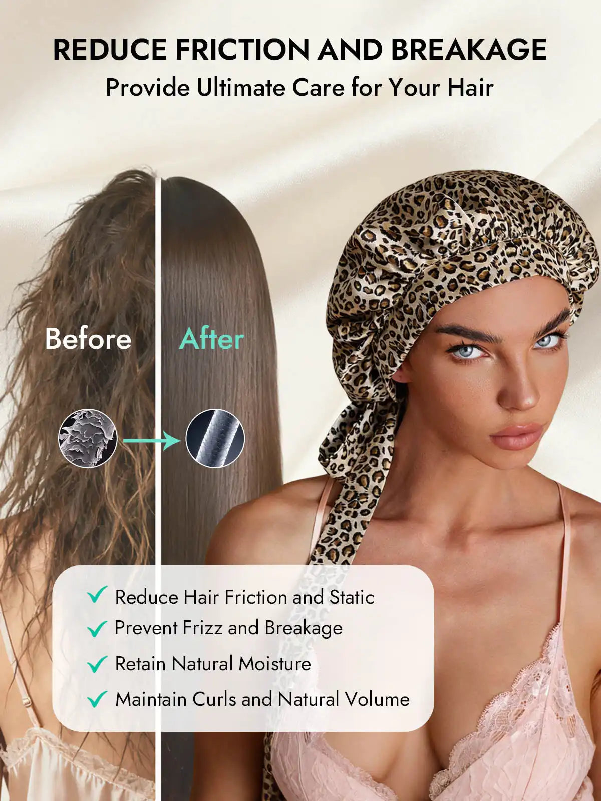 100% Mulberry Silk Elegant Bonnet with Long Ribbons