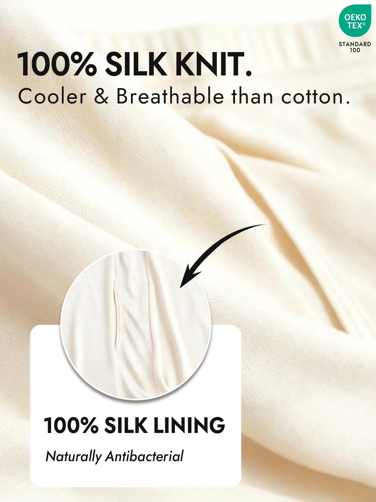 100% Mulberry Silk Mens Underwear with Front Opening