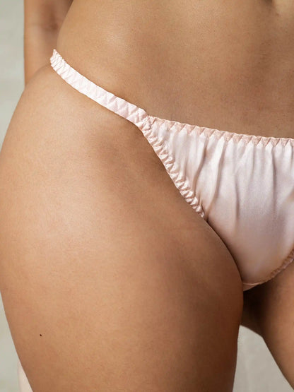 100% Mulberry Silk String Thong Sexy Panty