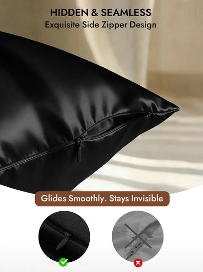 2Pcs 30Momme 100% Silk Pillowcases Bundle- Hidden Zipper