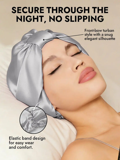 100% Mulberry Silk Night Turban Bonnet