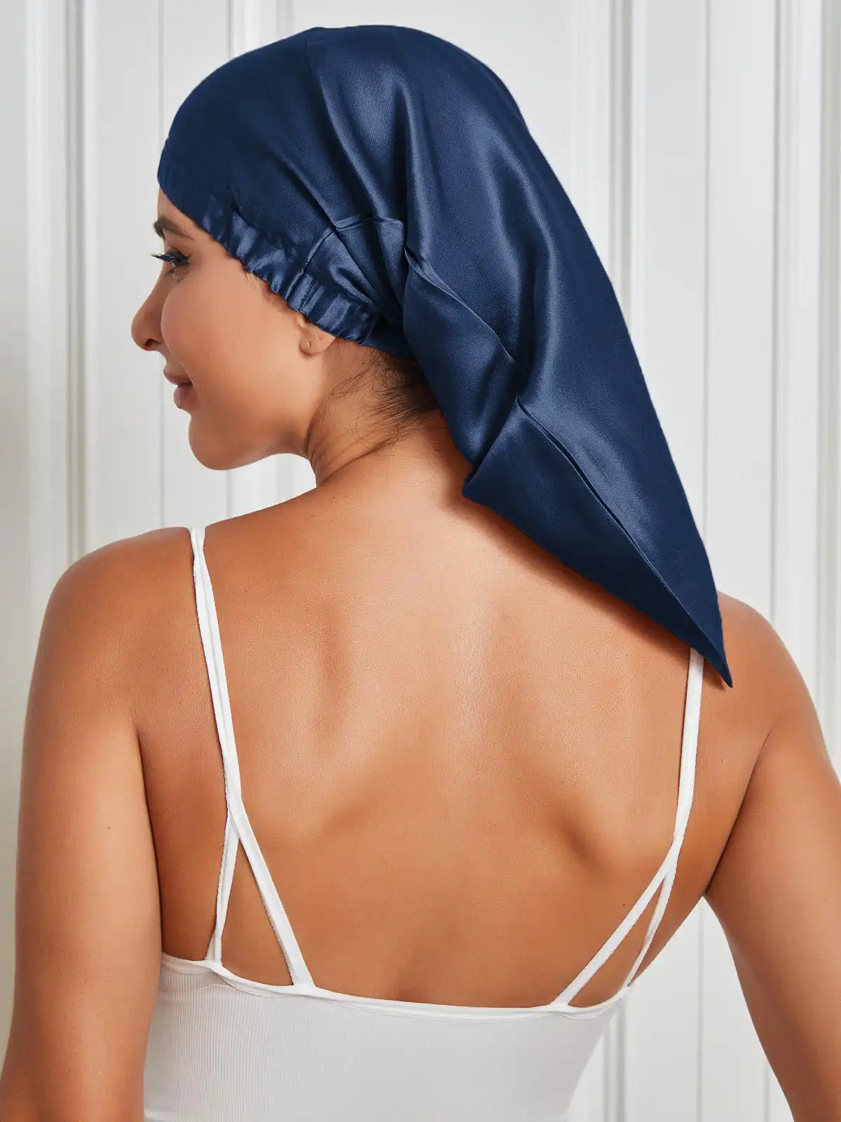 100% Mulberry Silk Sleep Cap Elasticated Bonnet