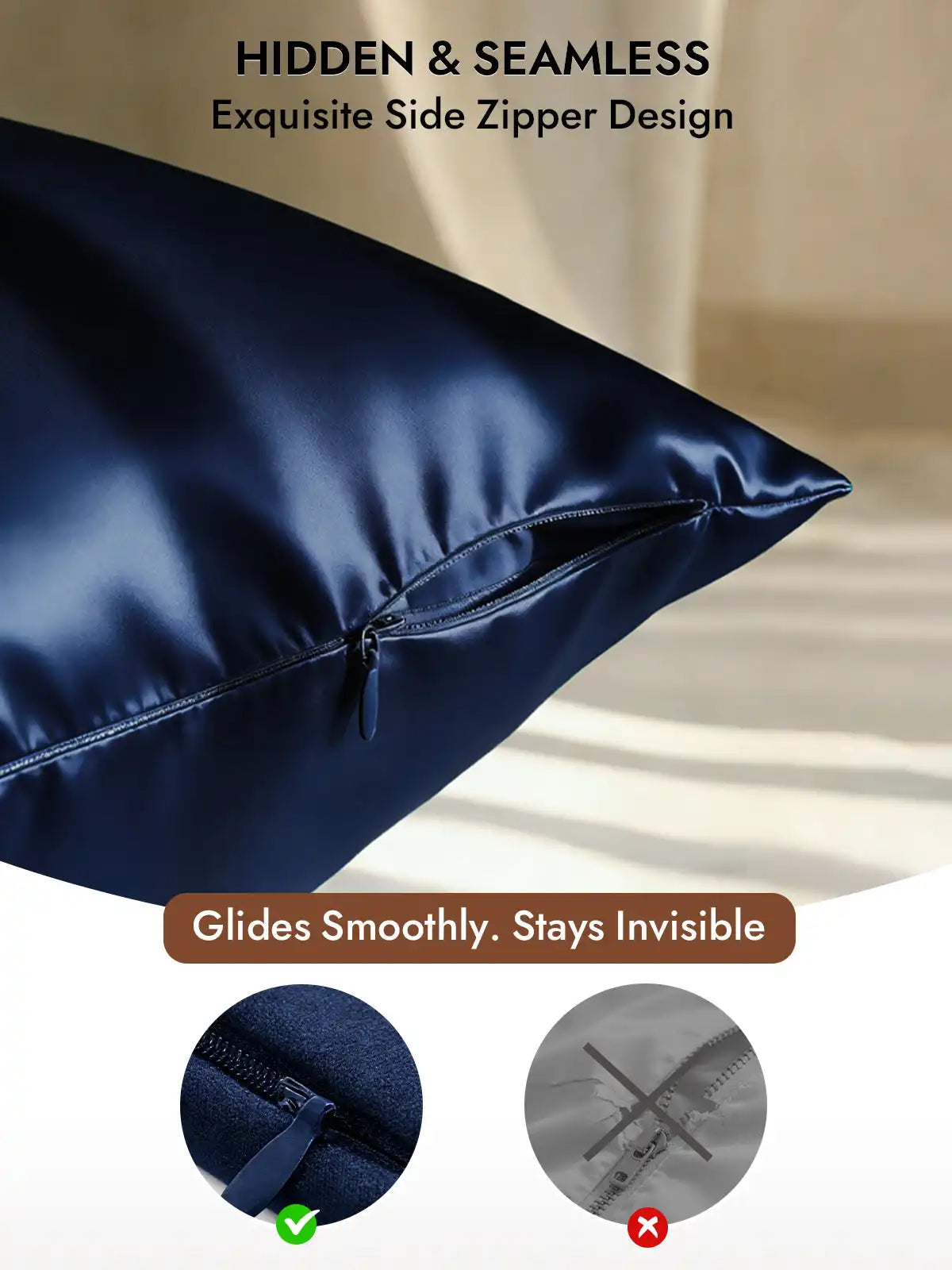2Pcs 30Momme 100% Silk Pillowcases Bundle- Hidden Zipper