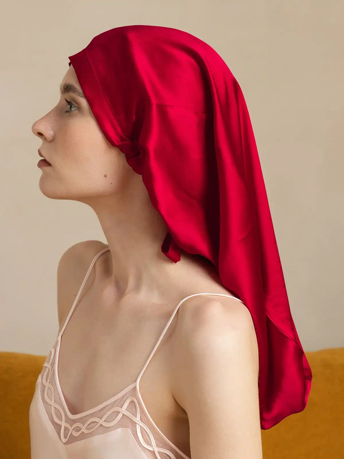100% Mulberry Silk Elegant Bonnet for Long Hair