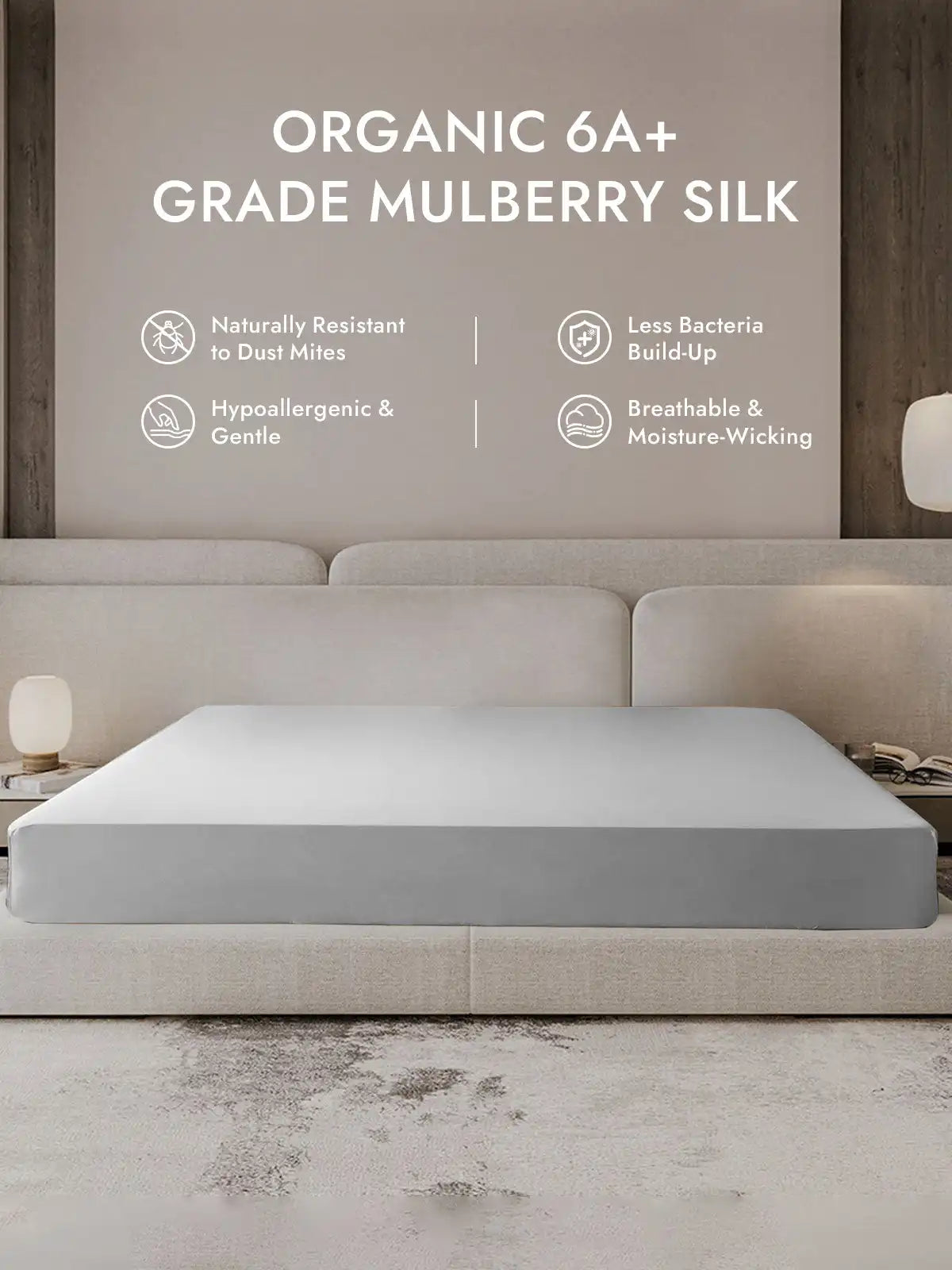 25Momme Mulberry Silk Seamless Fitted Sheet