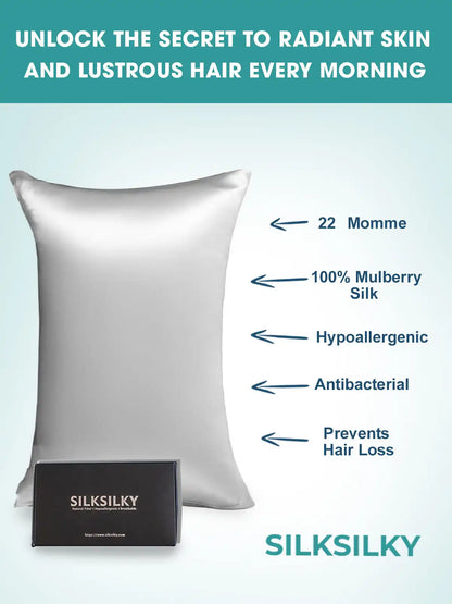 22Momme 100% Mulberry Silk Pillowcase - Envelope Closure