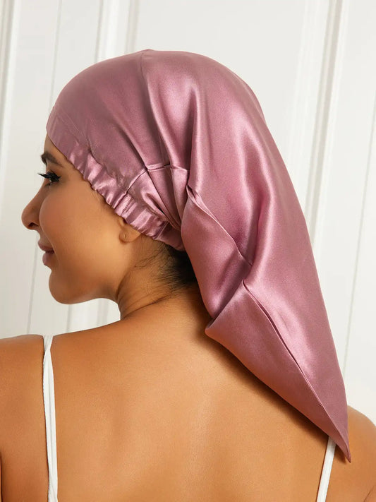 100% Mulberry Silk Sleep Cap Elasticated Bonnet