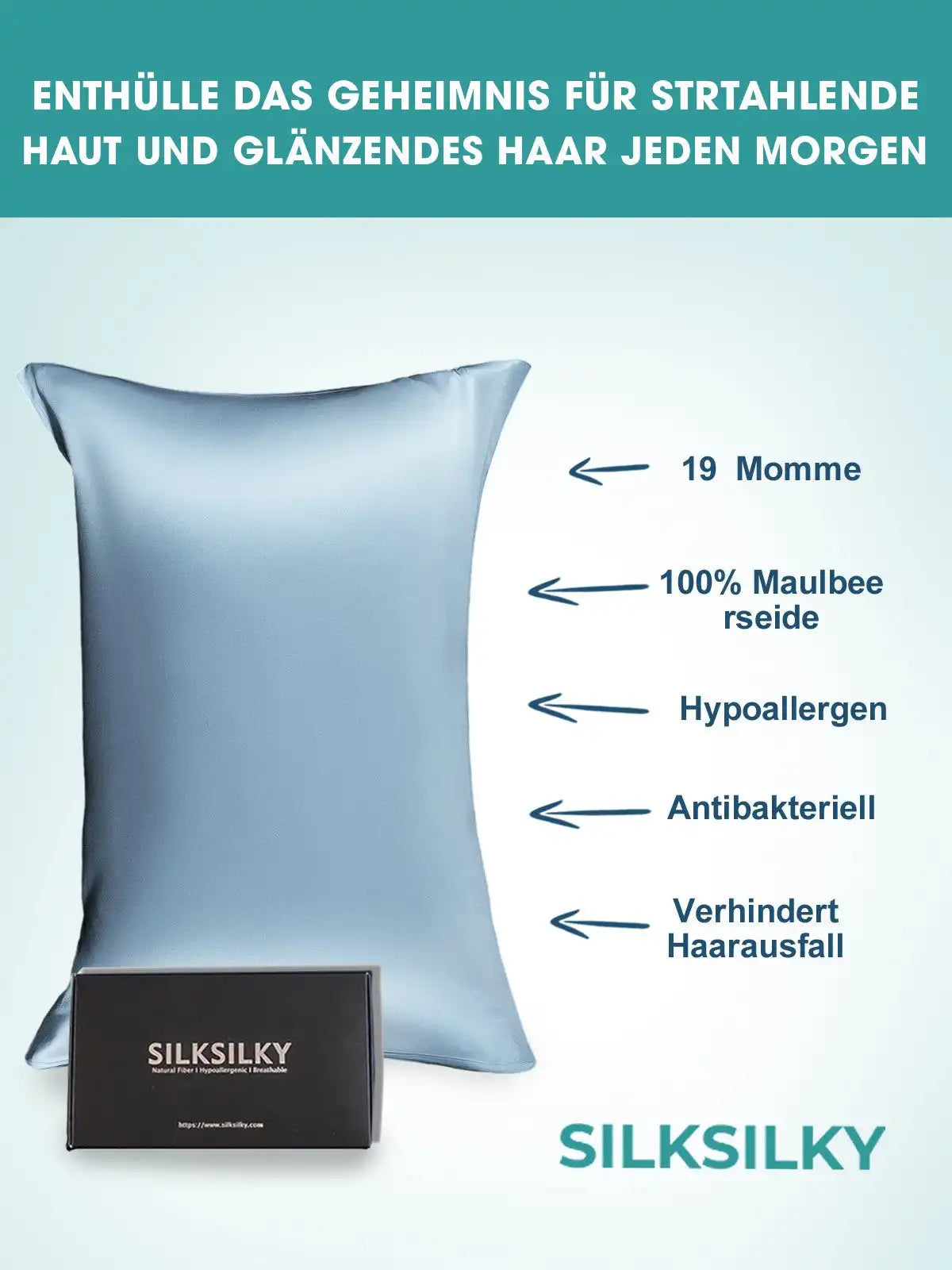 2Pcs 19Momme 100% Mulberry Silk Pillowcases Bundle - Envelope