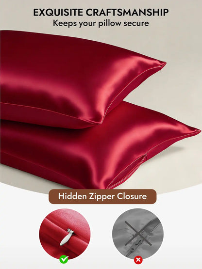 100% Mulberry Silk Pillowcase - Hidden Zipper