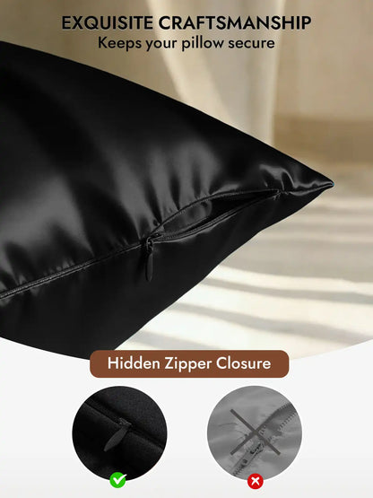 100% Mulberry Silk Pillowcase - Hidden Zipper
