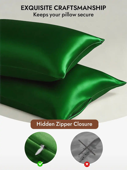 100% Mulberry Silk Pillowcase - Hidden Zipper