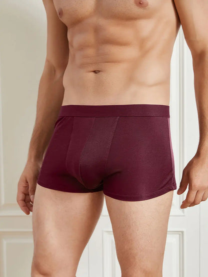 3Pcs Mens 100% Mulberry Silk Boxer Briefs Underwear