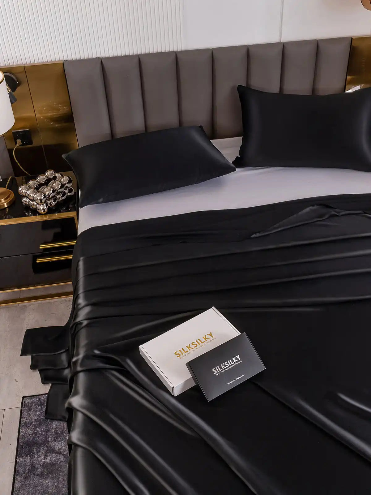 19Momme 3Pcs Silk Set Flat Sheet+2x Pillowcases