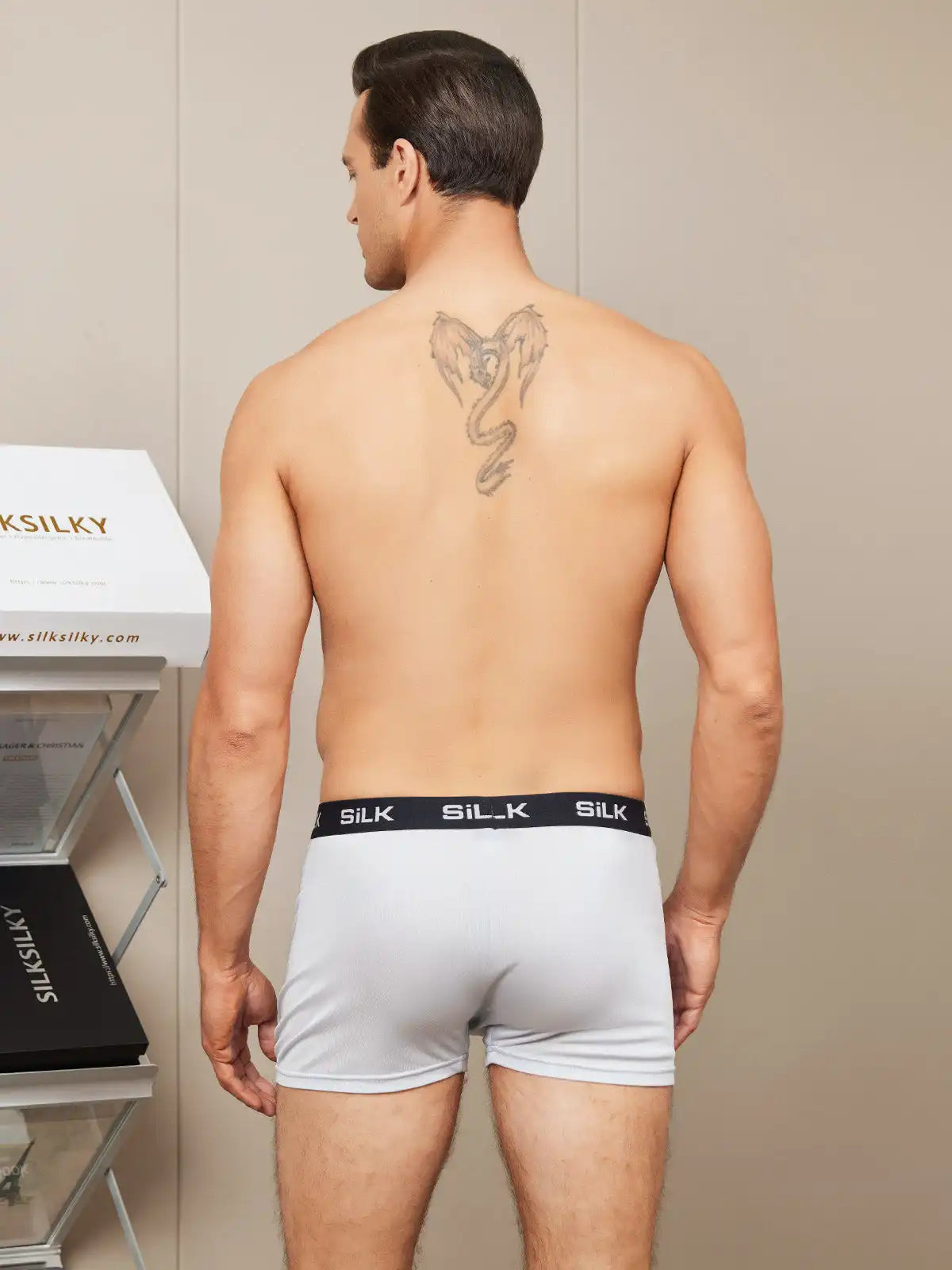 Men‘s Ultra Soft Comfy 100% Mulberry Silk Boxer Underwear