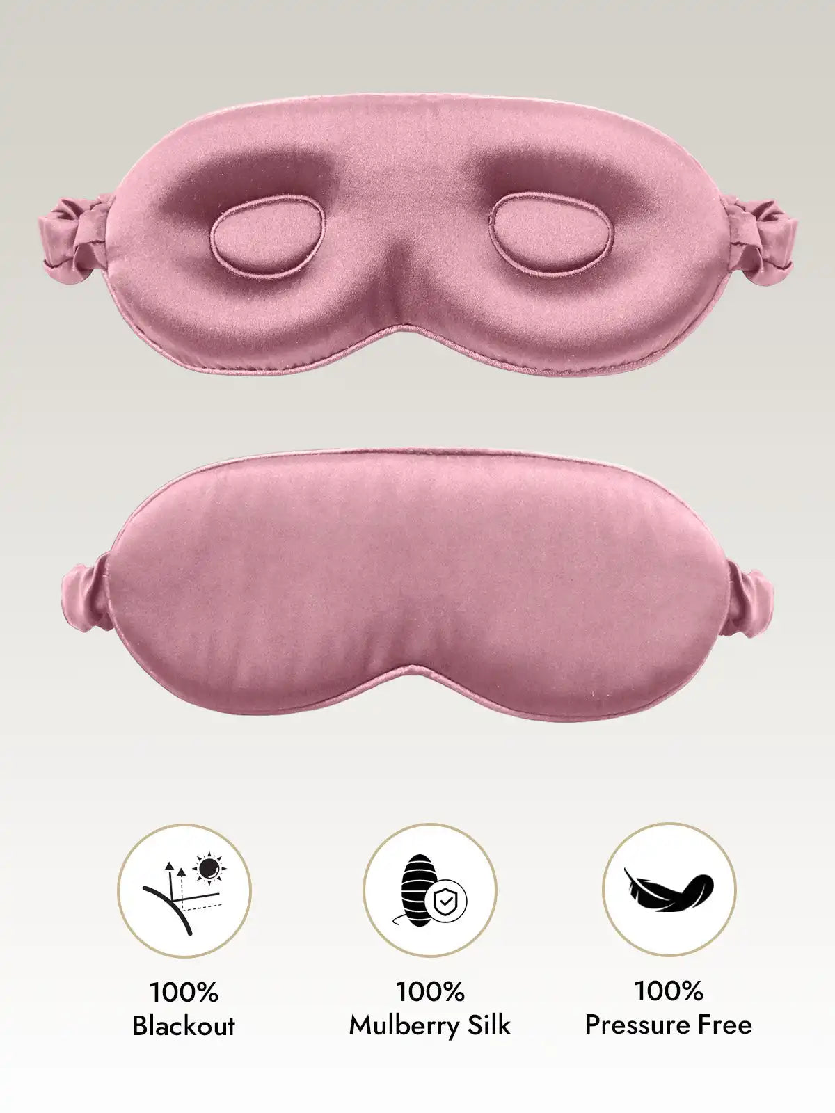 Clearance - 100% Mulberry Silk Eye Mask With Elastic Band