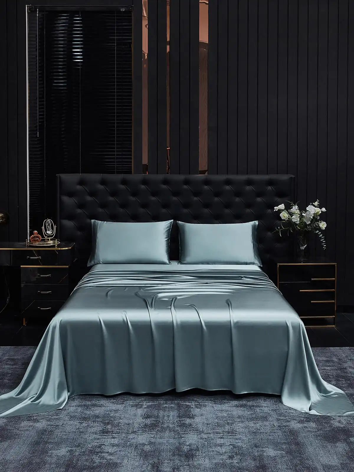 22Momme 3Pcs Silk Set Flat Sheet+2x Pillowcases