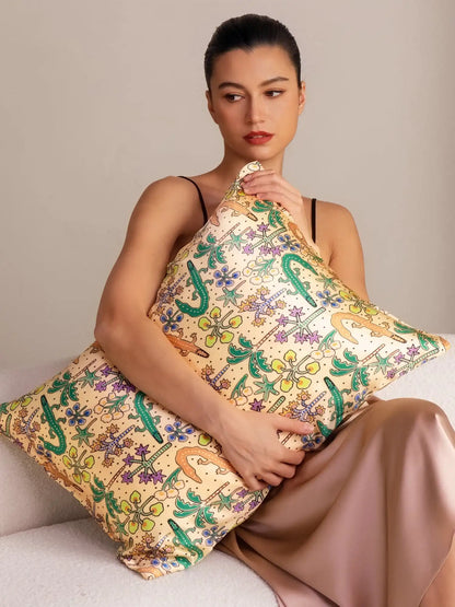 19 Momme Artistic Printed 100% Mulberry Silk Pillowcase – Envelope Closure