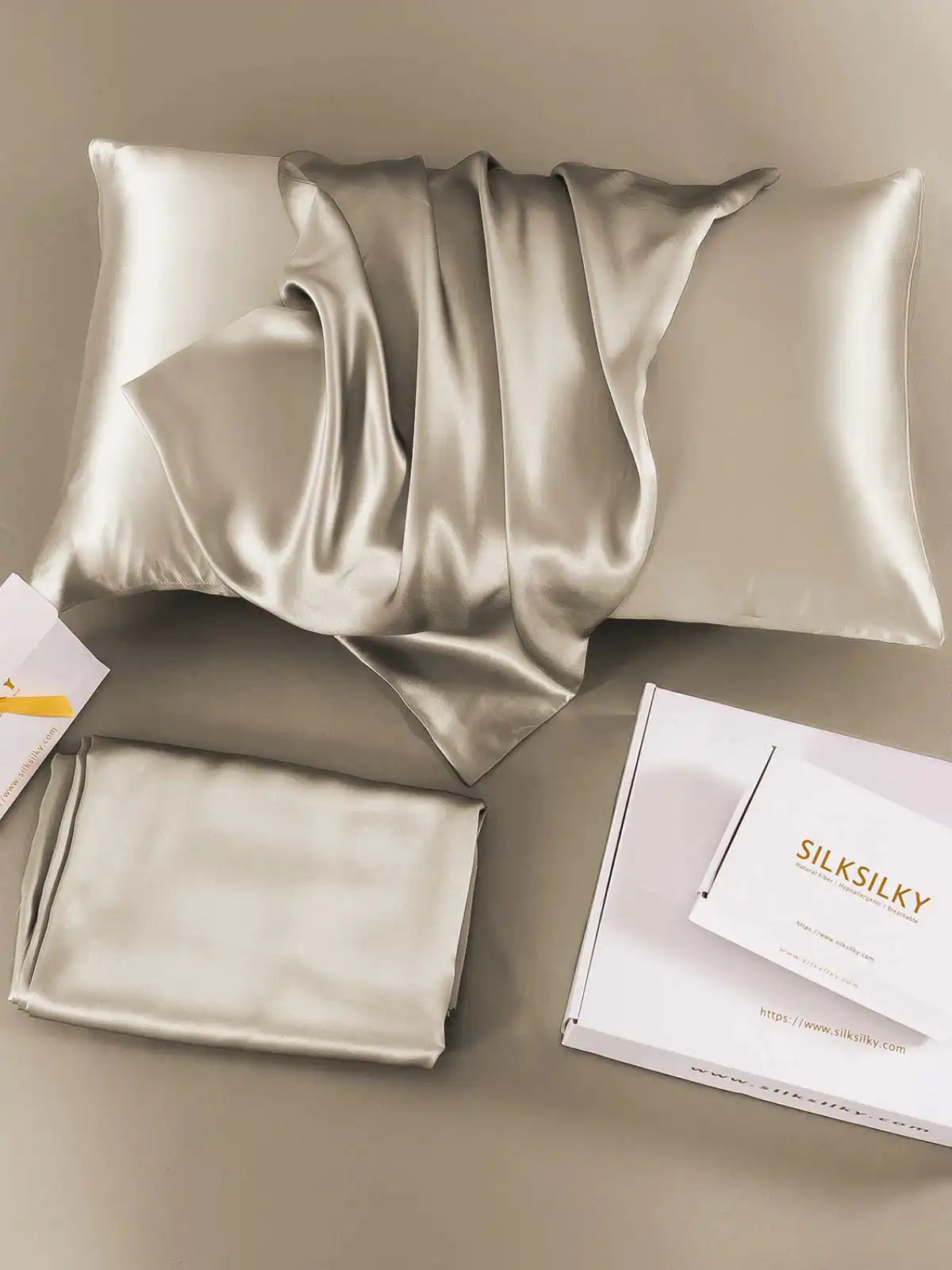 2Pcs 19Momme 100% Mulberry Silk Pillowcases Bundle - Envelope