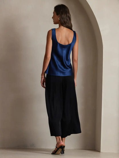 Women's 19Momme Silk Sleeveless U Neck Tank Top