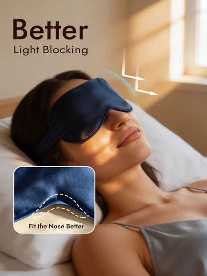100% Mulberry Silk Eye Mask And Envelope Pouch Set 2Pcs