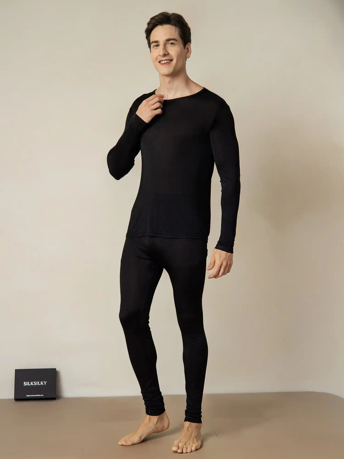 Men's Silk Jersey Long Sleeve Long Johns