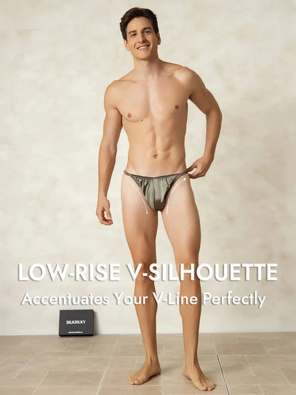 100% Mulberry Silk String Men's Underwear