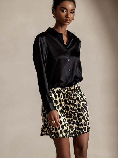 Women’s 19 Momme Silk Long Sleeves Button-Up Shirt