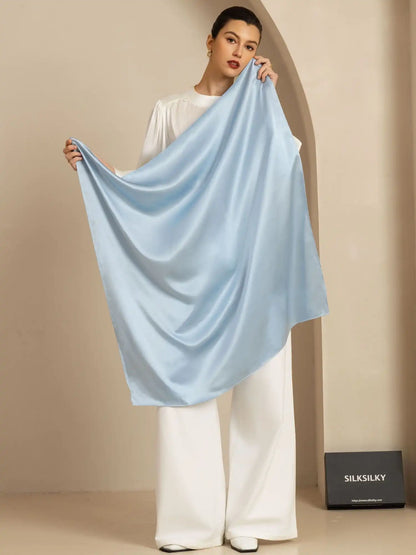 100% Mulberry Silk Classic  Elegant Square Scarf - Size 90x90cm