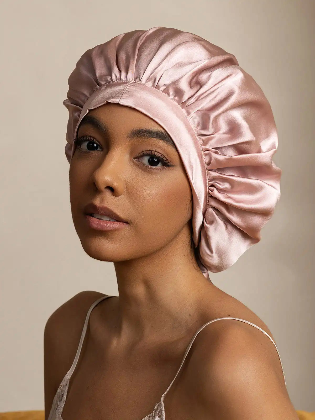 100% Mulberry Silk Elegant Bonnet with Long Ribbons