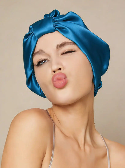 100% Mulberry Silk Night Turban Bonnet