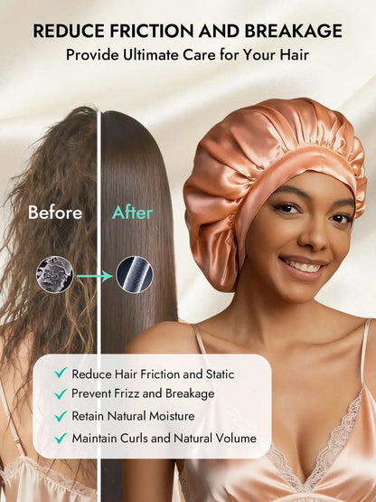 100% Mulberry Silk Elegant Bonnet with Long Ribbons