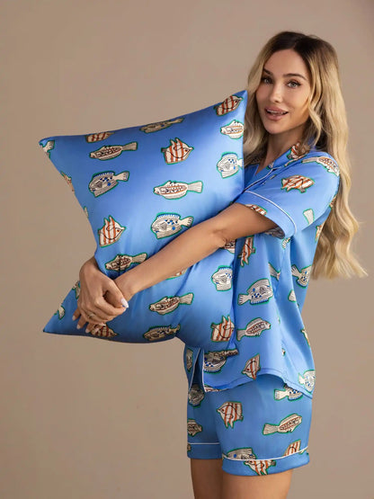 19 Momme Artistic Printed 100% Mulberry Silk Pillowcase – Envelope Closure