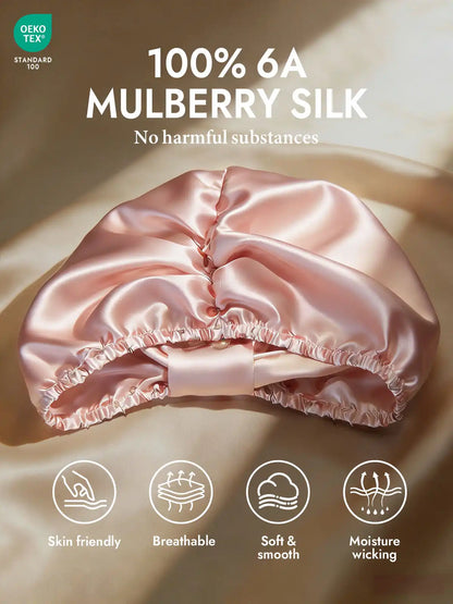 100% Mulberry Silk Night Turban Bonnet