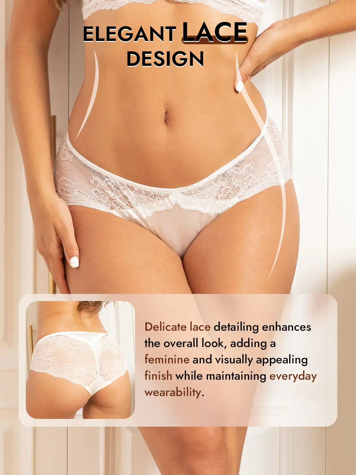 100% Mulberry Silk Sexy Lace Panty