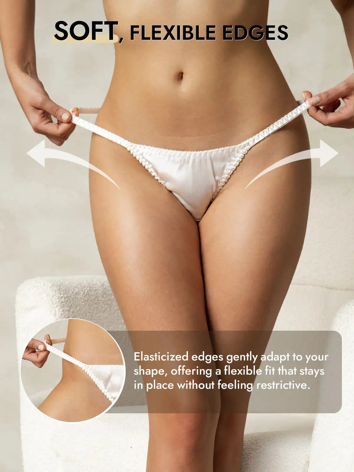 100% Mulberry Silk String Thong Sexy Panty