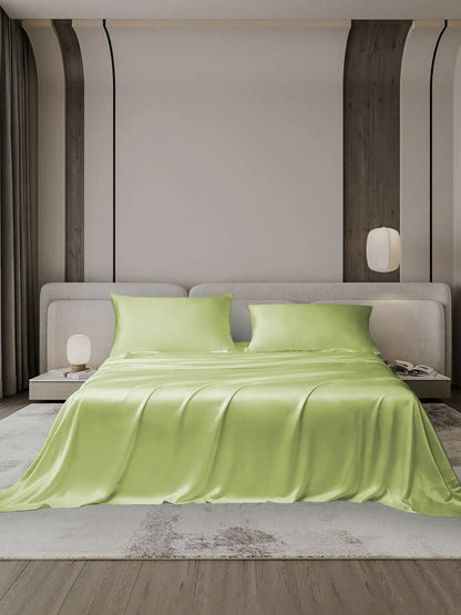 19Momme 3Pcs Silk Set Flat Sheet+2x Pillowcases